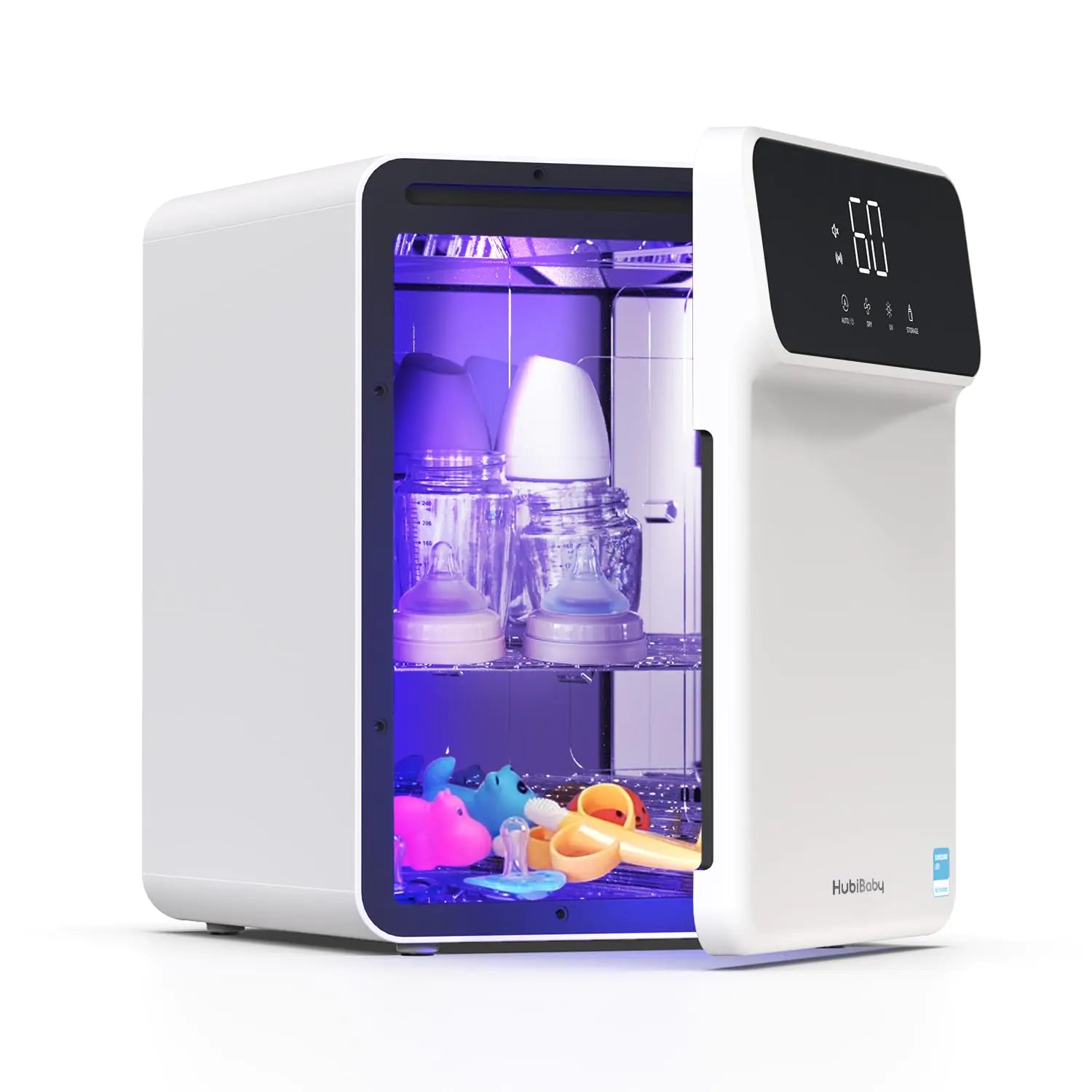 HubiBaby 4-in-1 UVC Cleaner and Dryer for Baby Bottles Multifunctional Smart Control with Bluetooth APP